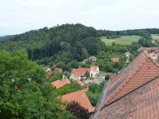 Blick auf den Altenberg von der Burg Stauf